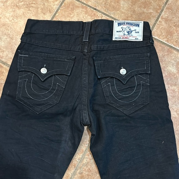 True Religion Dark Wash 32” Skinny WFLP Natural SN Jeans - Picture 1 of 4